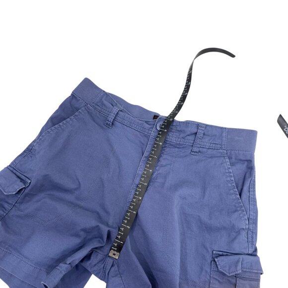 Lee Women SZ 4M Cargo Mid Rise Short -Dusty Blue Comfy Waistband - Picture 6 of 12